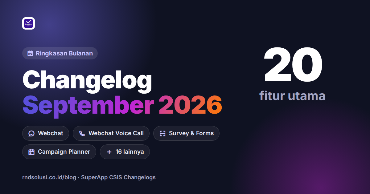 Changelog September 2026 - Cover Image