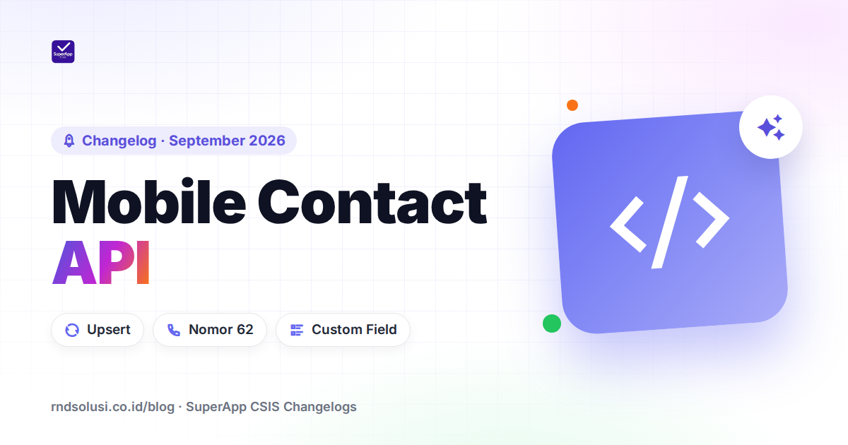 Mobile Contact API: Upsert Kontak dan Normalisasi Nomor Telepon