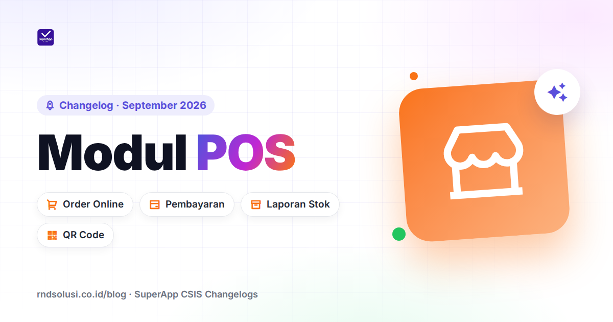 Modul Baru POS: Order Online, Pembayaran, dan Laporan Stok - Cover Image
