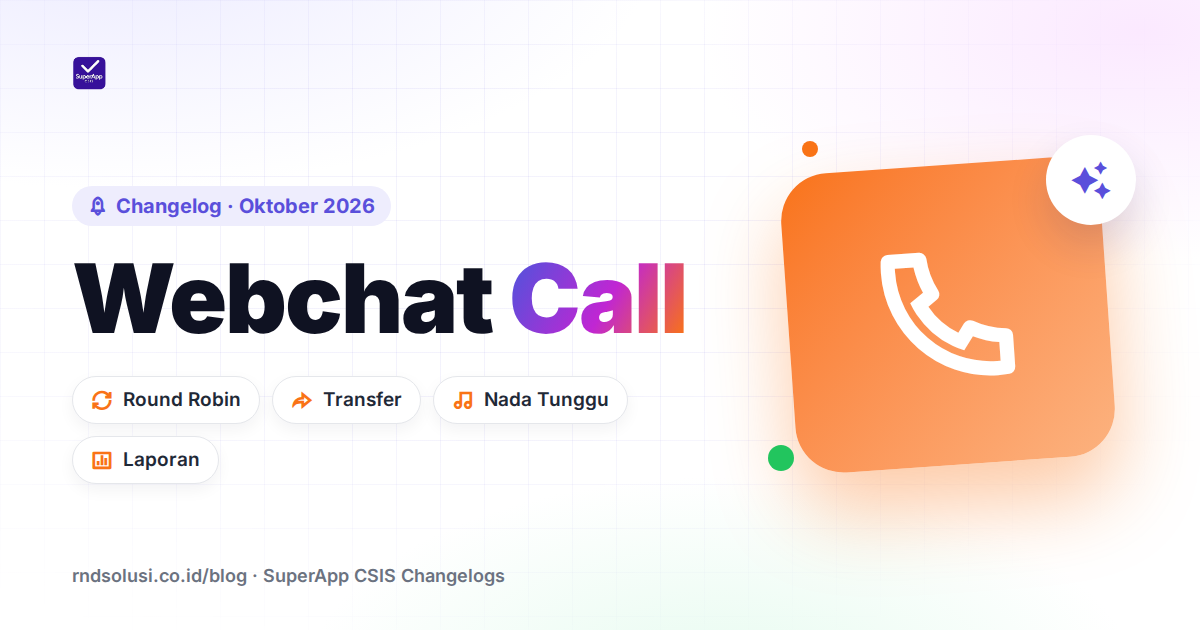 Webchat Call: Routing Round Robin, Transfer Panggilan, dan Laporan Call - Cover Image