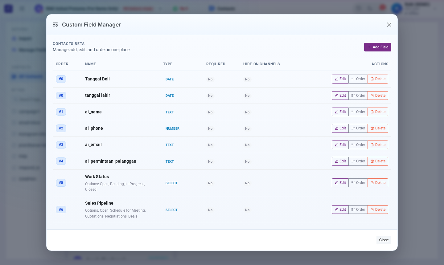 Custom Field Manager