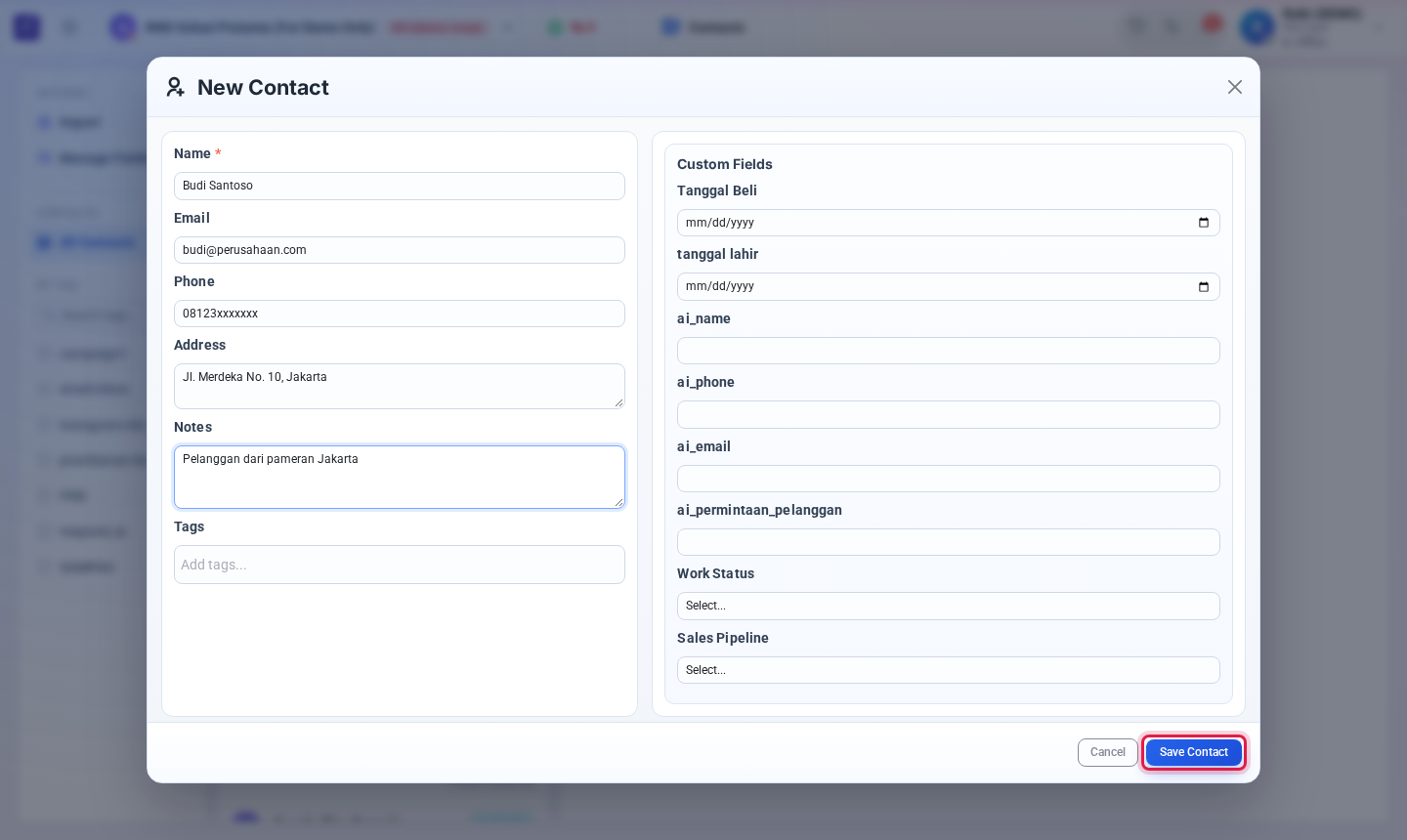 Form New Contact