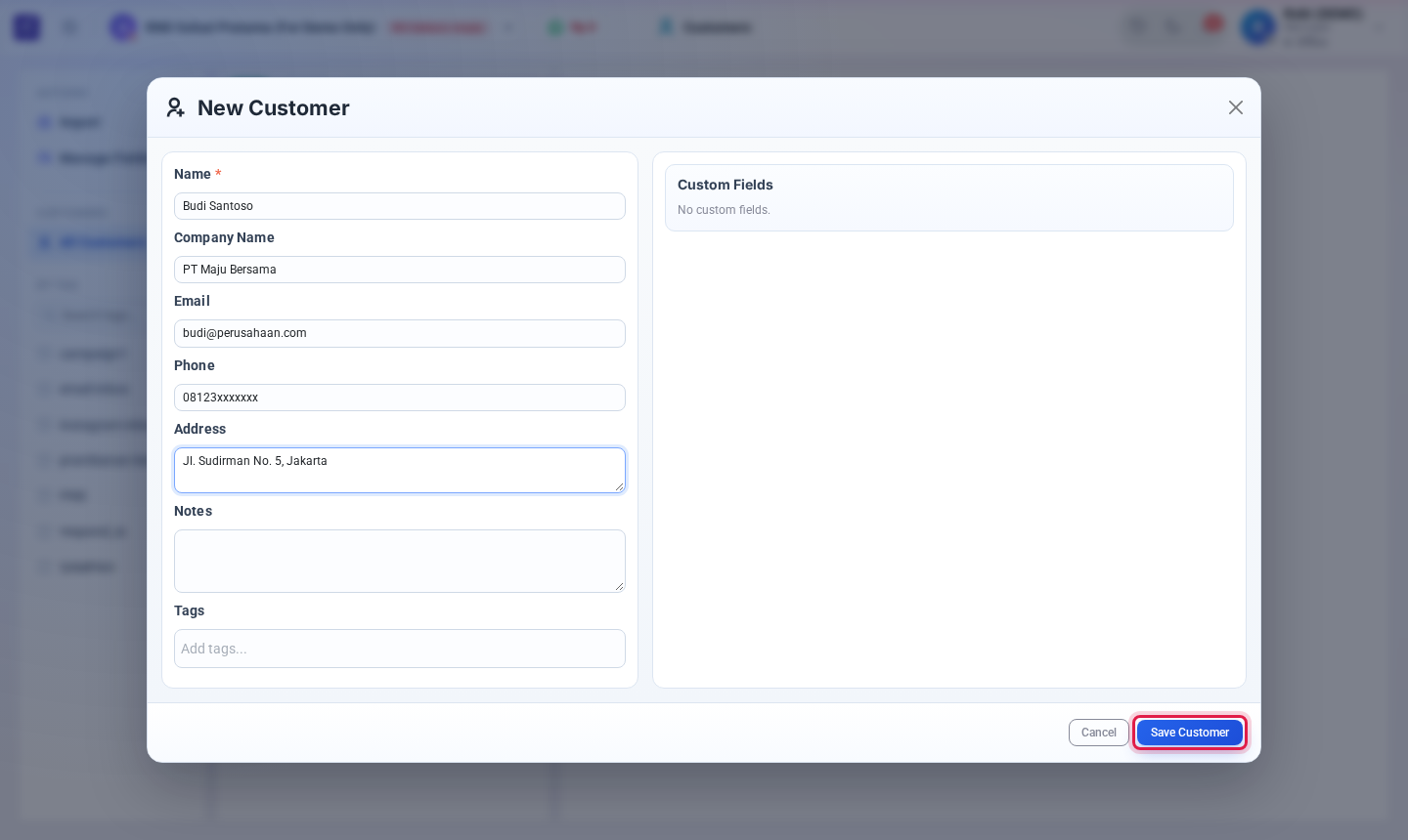Form New Customer