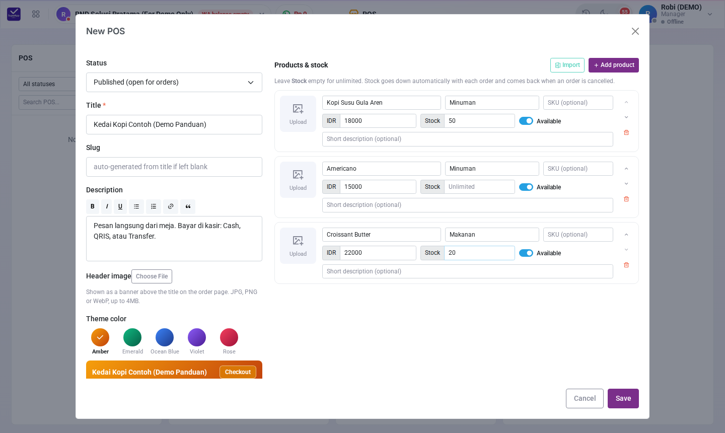 Form New POS