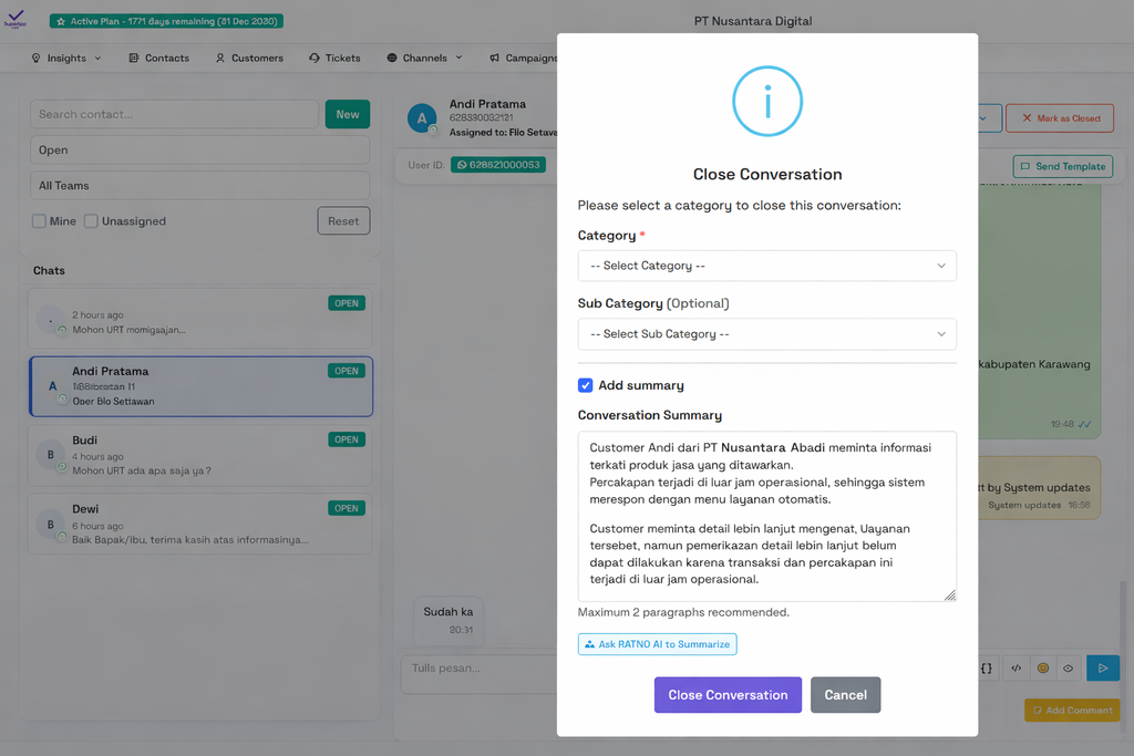 Add Summary Conversation on Close Conversation - Cover Image